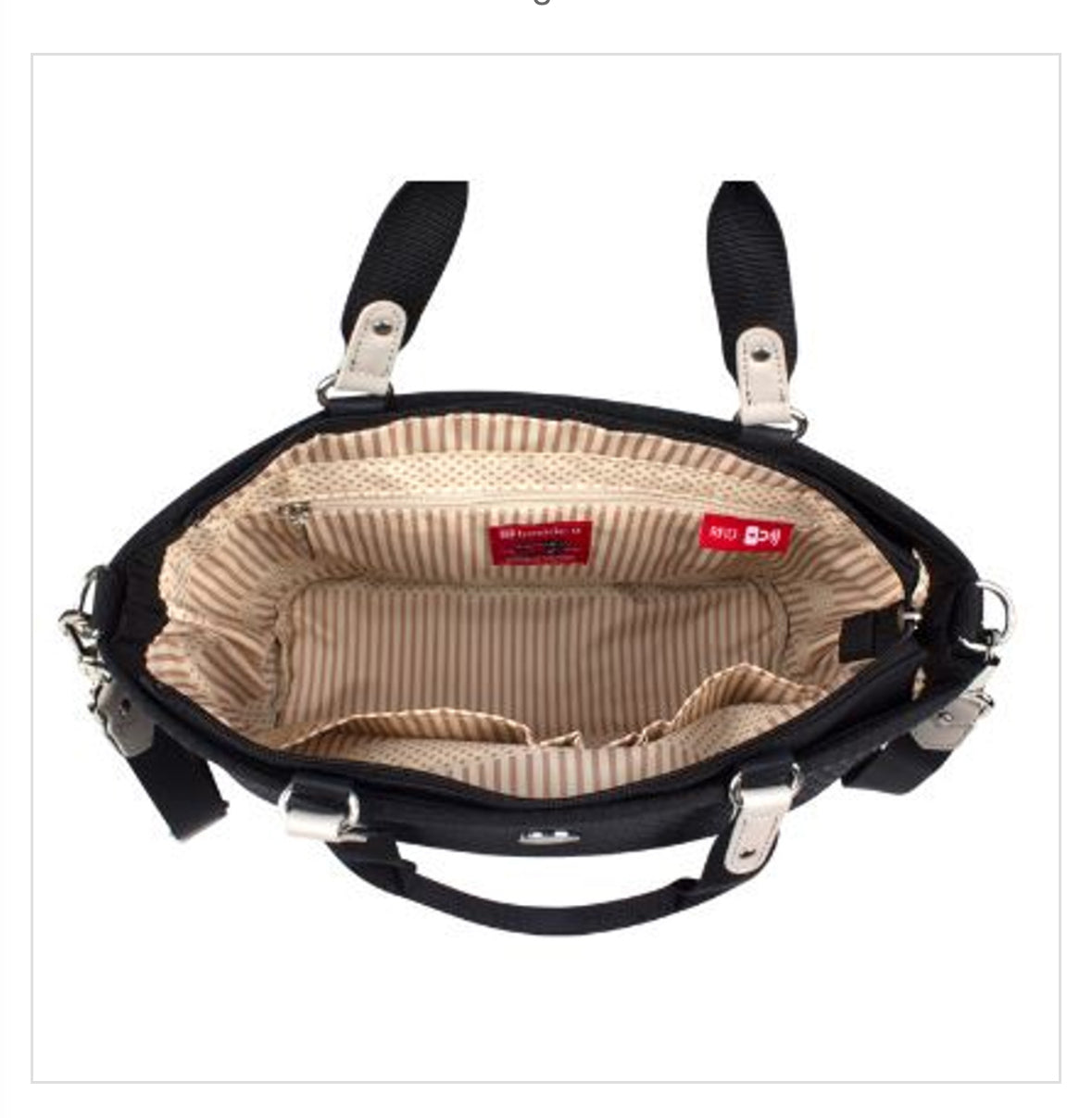 Beside U BPUC07 Black RFID Nylon Purse