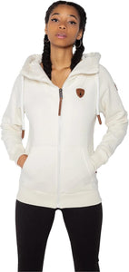 Wanakome Hera ivory Straight Zip Hoodie