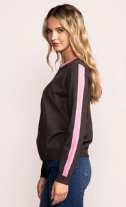 Pink Martini The Piper Sweater SW-2357 Black/Pink