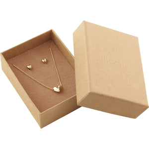 Pilgrim 902332011 Veronica Heart Earring and Necklace Set Gold Plated