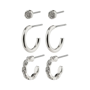 Pilgrim 902336003 Winny 3 Set Earring Box Silver Plated