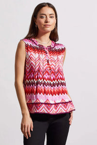 Tribal 61340 Slv Blouse w/ Tuck Pleats