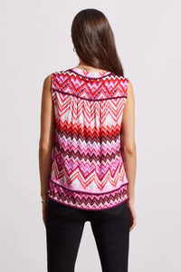 Tribal 61340 Slv Blouse w/ Tuck Pleats