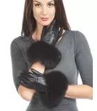 Mitchie’s GL359F Leather Gloves with Fur Trim