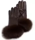 Mitchie’s GL359F Leather Gloves with Fur Trim