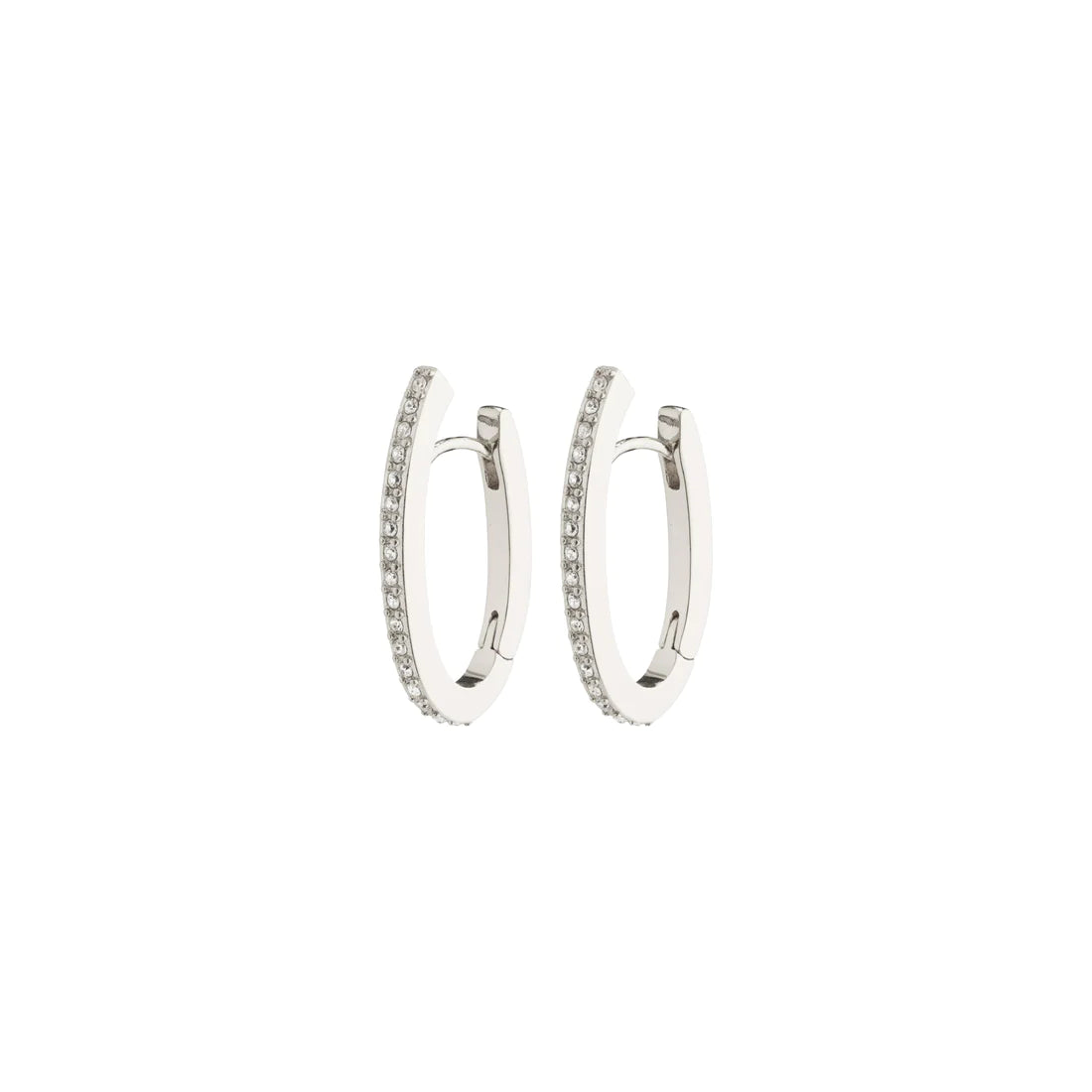 Pilgrim 1041288 Recycled Anaya Crystal Hoops Plated  Earrings