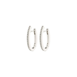 Pilgrim 1041288 Recycled Anaya Crystal Hoops Plated  Earrings