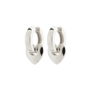 Pilgrim Wave Chunky Heart Earrings