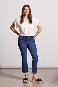 Tribal 67330 Audrey Pull On Straight Crop Jean