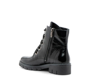 Ara 12-23126 Black Patent Lace Up Boot