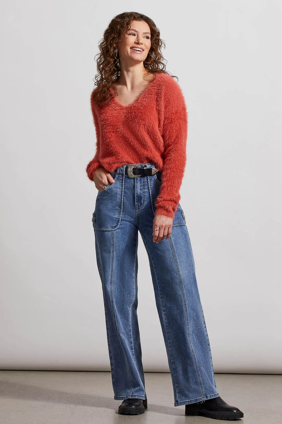 Tribal 79200 Brooke Wide Leg Girlfriend Jean