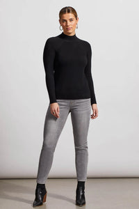 Tribal 14810 Combo Rib Funnel Neck Sweater