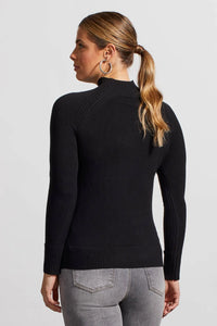 Tribal 14810 Combo Rib Funnel Neck Sweater