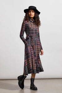 Tribal 79410 Turtle Neck MIDI Dress w/ Pockets