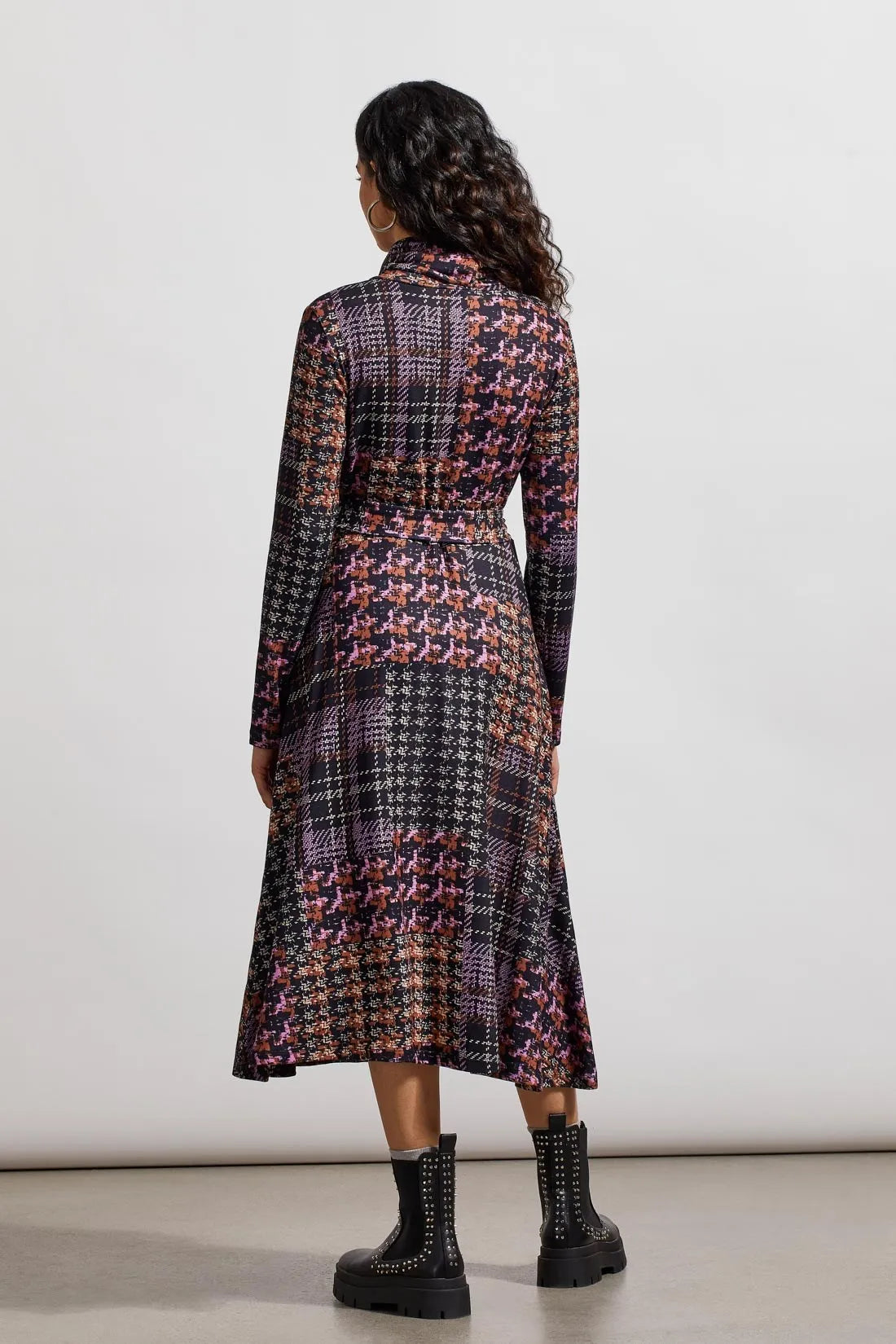 Tribal 79410 Turtle Neck MIDI Dress w/ Pockets