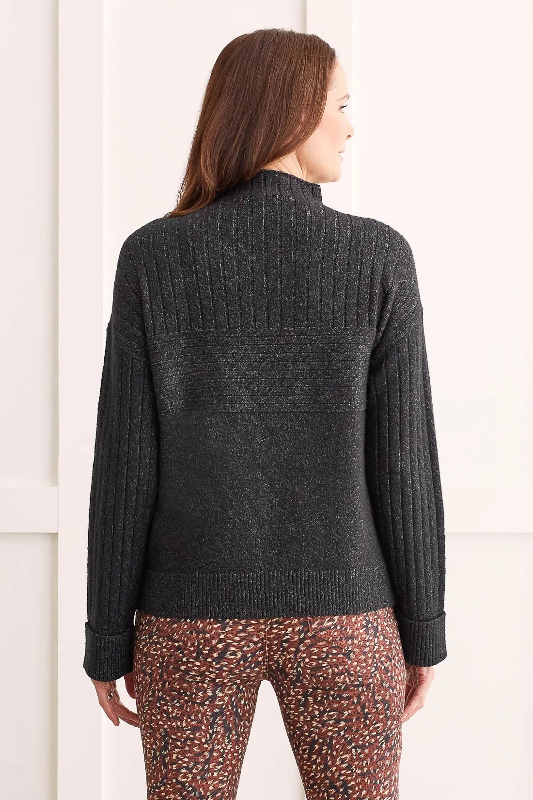 Tribal 11620 Long Sleeve Funnel Neck Sweater