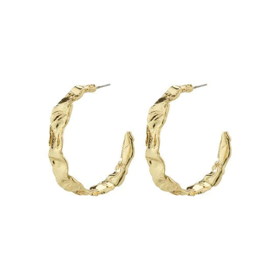 Pilgrim 282332013 JULITA Recycled Semi Hoop Earrings Gold Plated