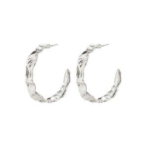 Pilgrim 282336013 JULITA Recycled Semi Hoop Earrings Silver Plated