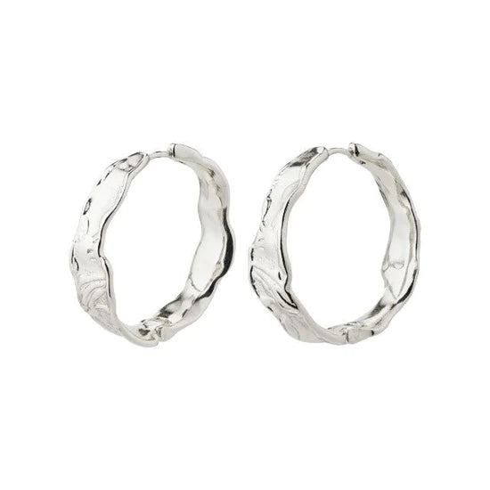 Pilgrim 282336003 Julita Recycled Hoop Earrings Silver Plated