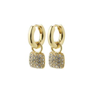 Pilgrim 672332003 Cindy Recycled Crystal Hoop Earrings Gold Plated