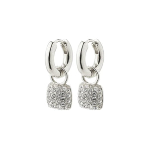 Pilgrim 672336003 Cindy Recycled Crystal Hoop Earrings Silver Plated