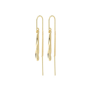 Pilgrim 602232013 Alberte Teardrop Pendant Chain Earring Gold Plated