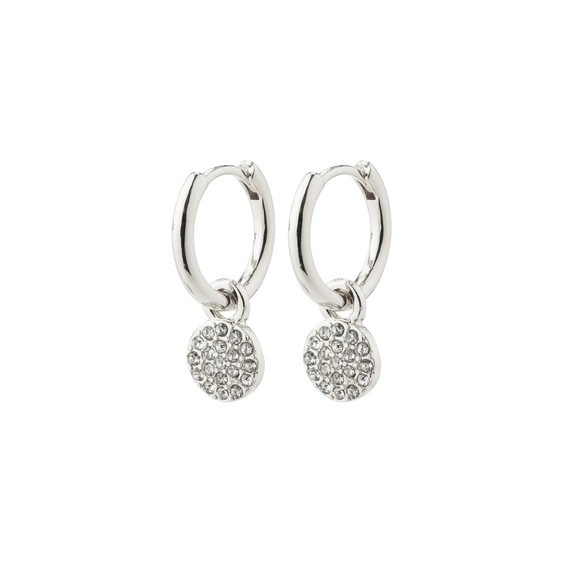 Pilgrim 662336003 Chayenne Recycled Crystal Hoop Earrings Silver Plated