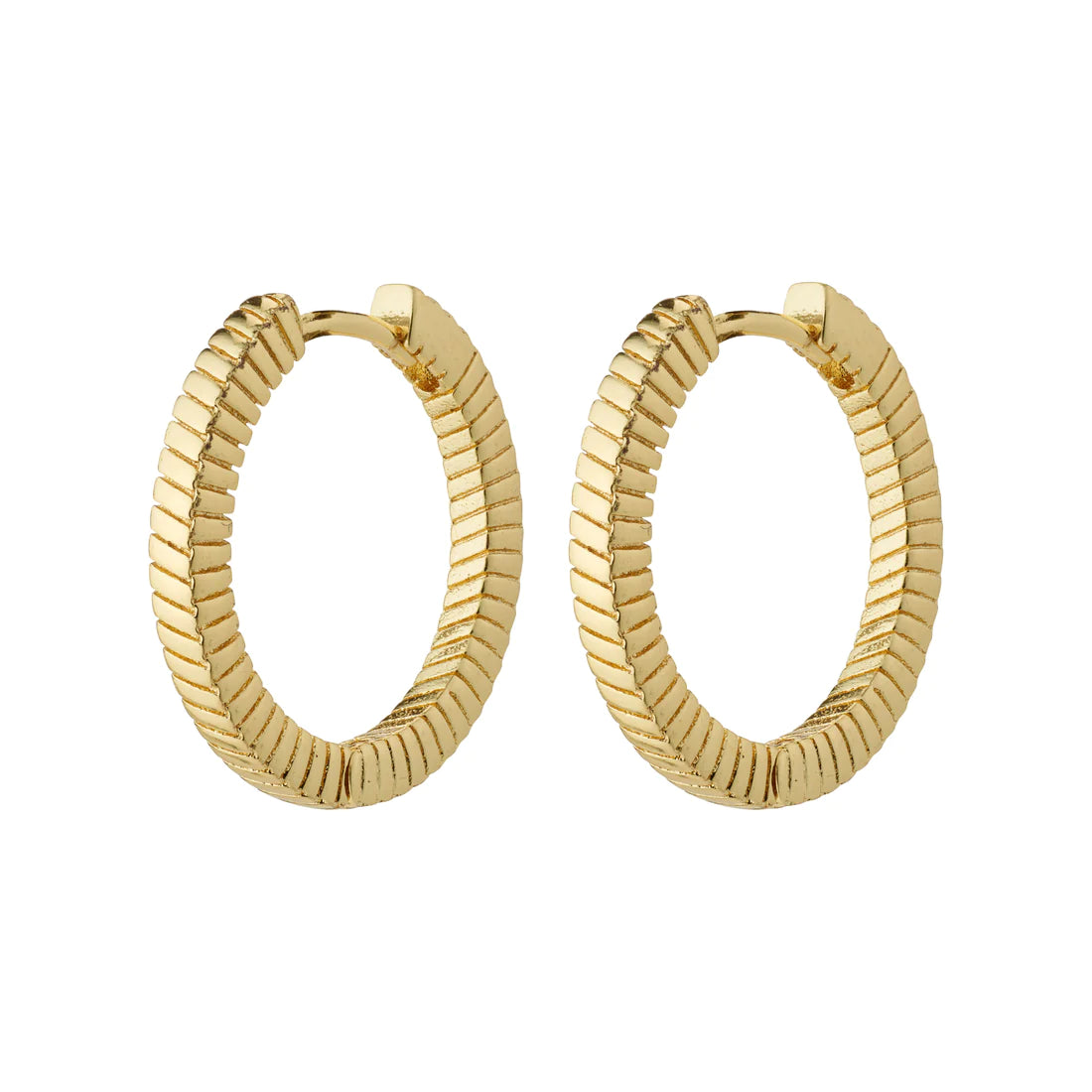 Pilgrim 692332013 Dominique Recycled Hoop Earrings Gold Plated