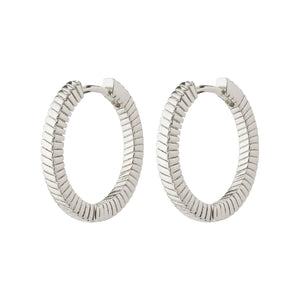 Pilgrim 692336013 Dominique Recycled Hoop Earrings Silver Plated