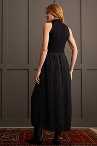 Tribal 9050 Black Slvls Twofer Maxi Dress