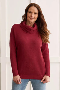 Tribal 15330 L/S Cowl Neck Sweater