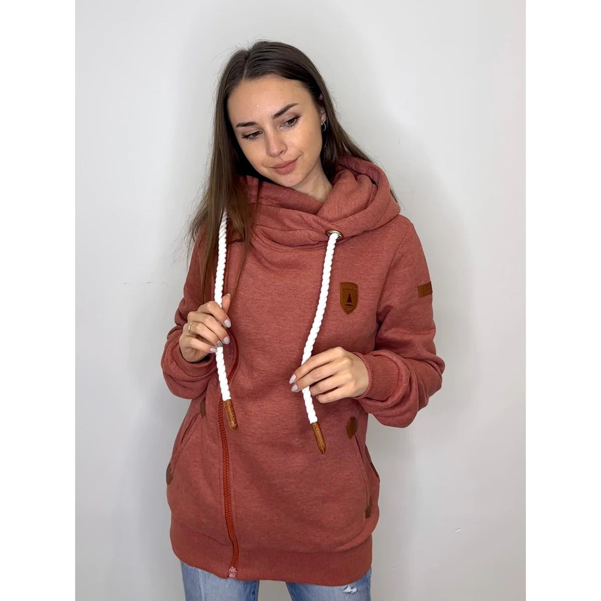 Wanakome Athena Burnt Red Side Zip w/Hoodie