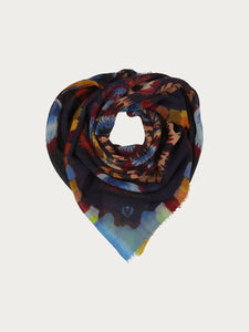 Fraas 638057 Shawl with Floral Design Made with Wool