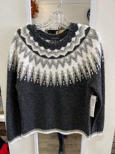 Tribal 14750 Black Intarsia Sweater
