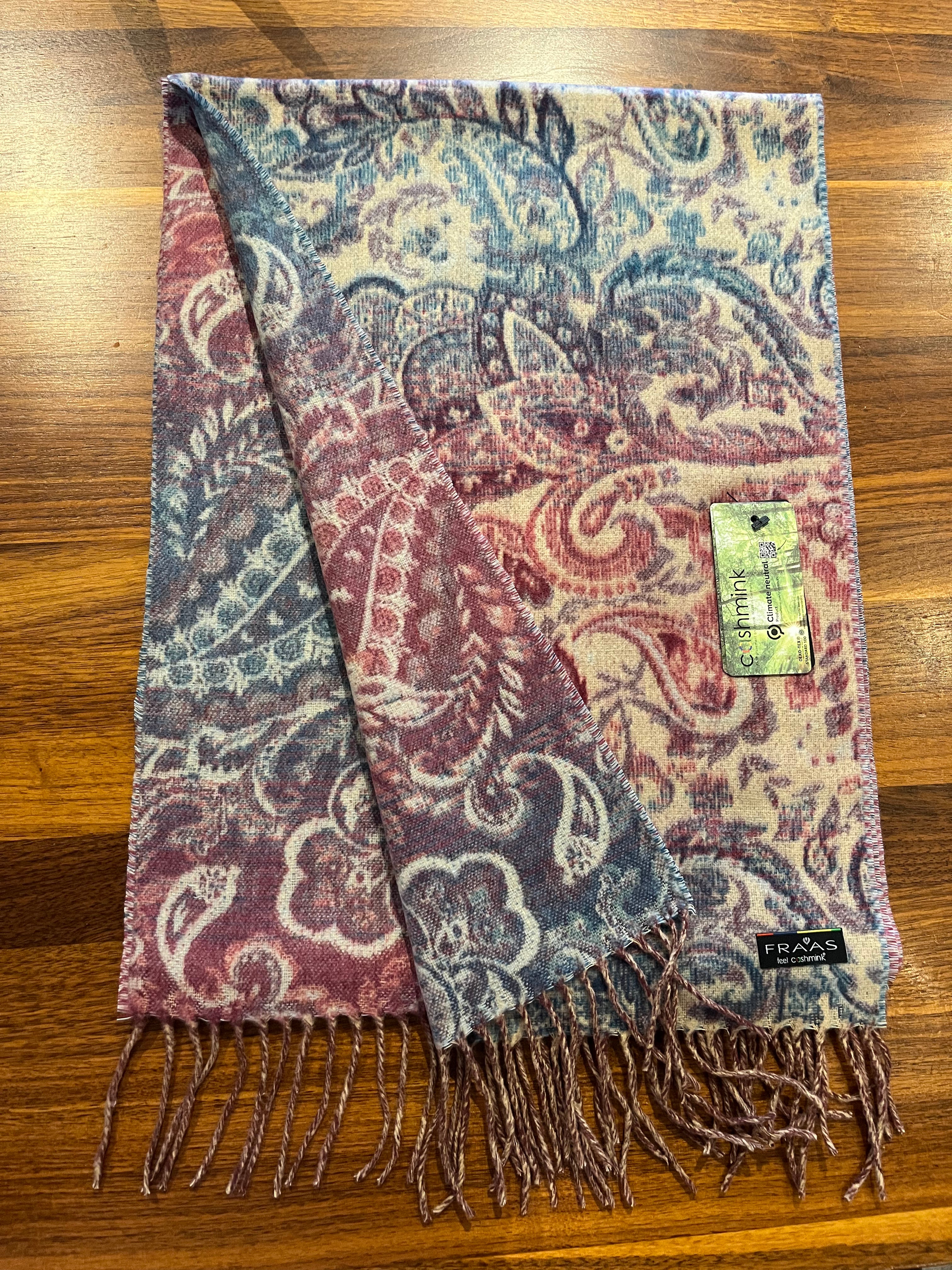 Fraas 728503 Ombre Paisley Recycled Cotton Cashmink Scarf