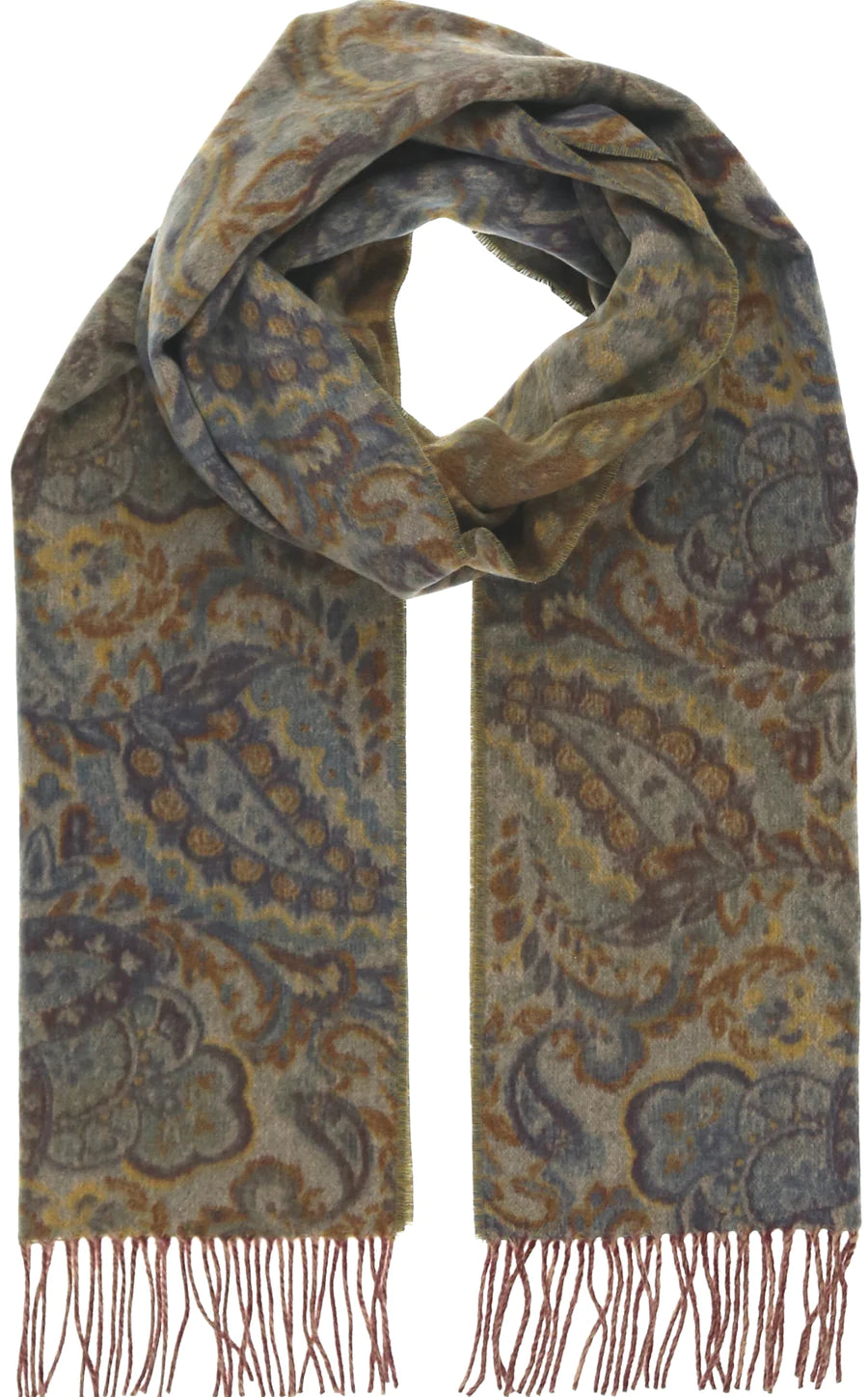 Fraas 728503 Ombre Paisley Recycled Cotton Cashmink Scarf