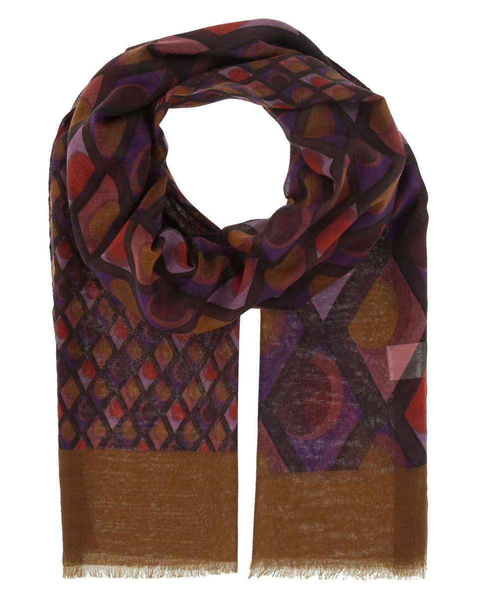 Fraas 640021 Sustainability Edition - Scarf with geometric patterns