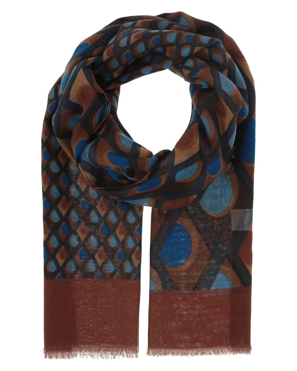 Fraas 640021 Sustainability Edition - Scarf with geometric patterns