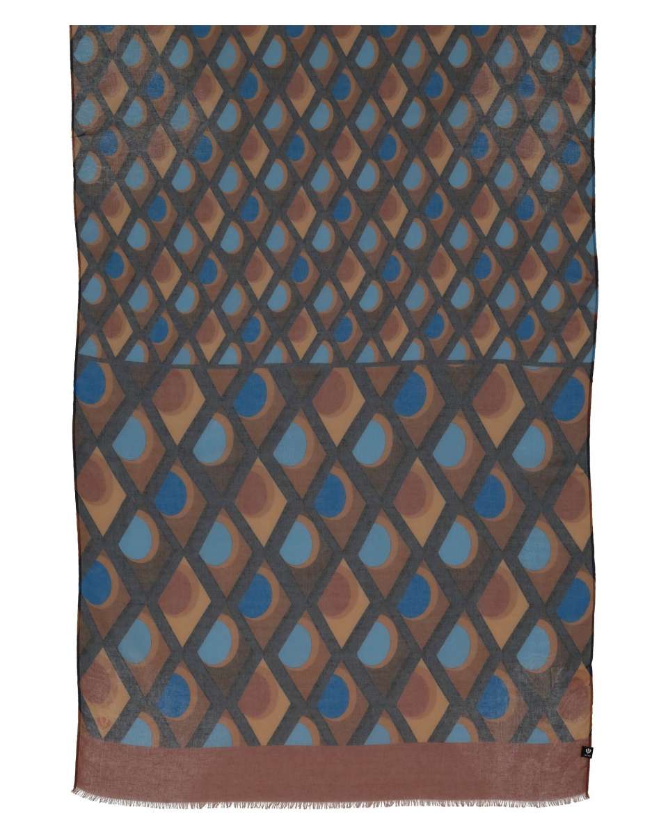 Fraas 640021 Sustainability Edition - Scarf with geometric patterns