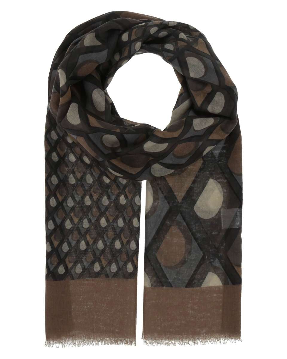 Fraas 640021 Sustainability Edition - Scarf with geometric patterns