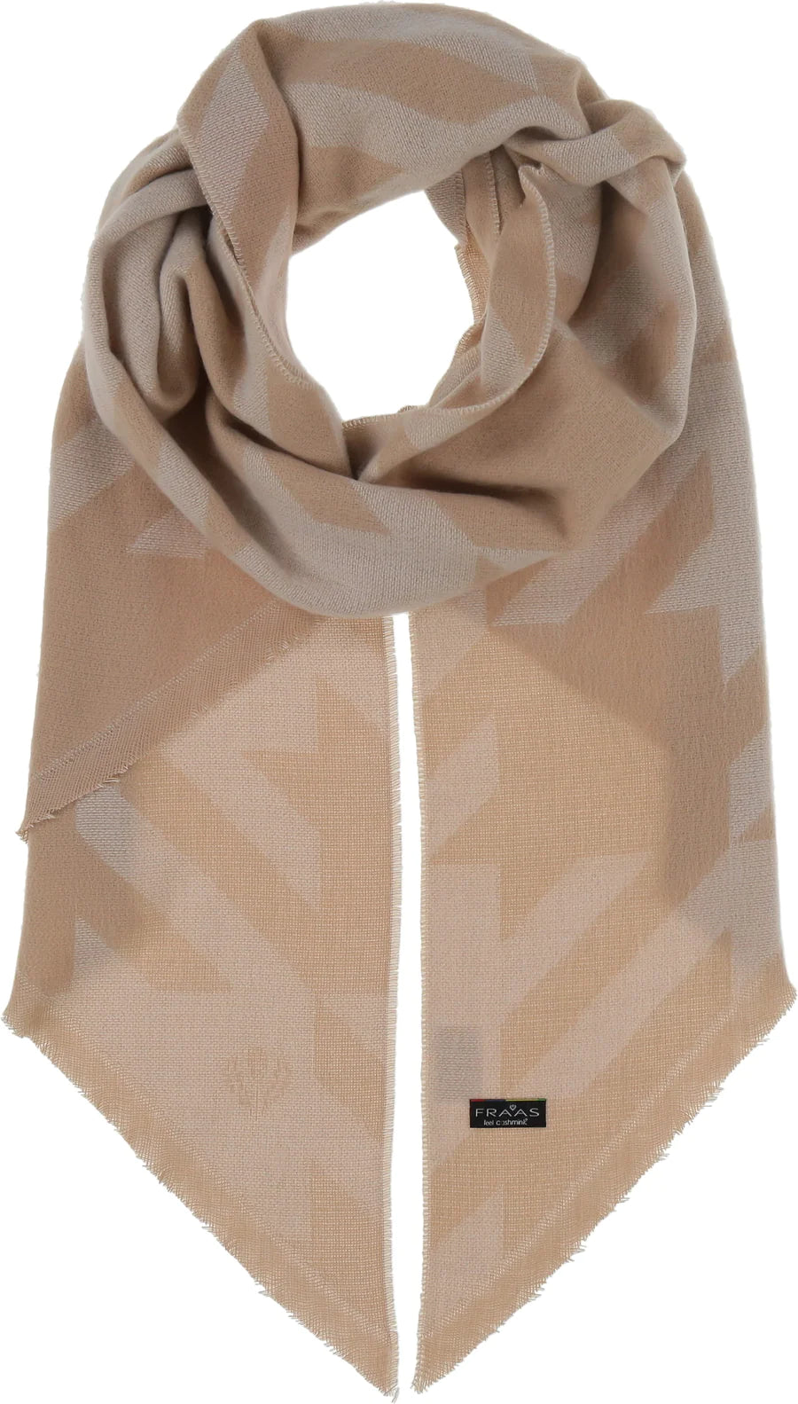 Fraas 642010 SUSTAINABILITY EDITION EXPLODED HOUNDSTOOTH RECYCLED BIAS SCARF