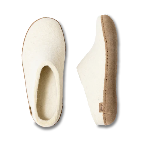 Gler Ups Slip On Leather Sole Slipper