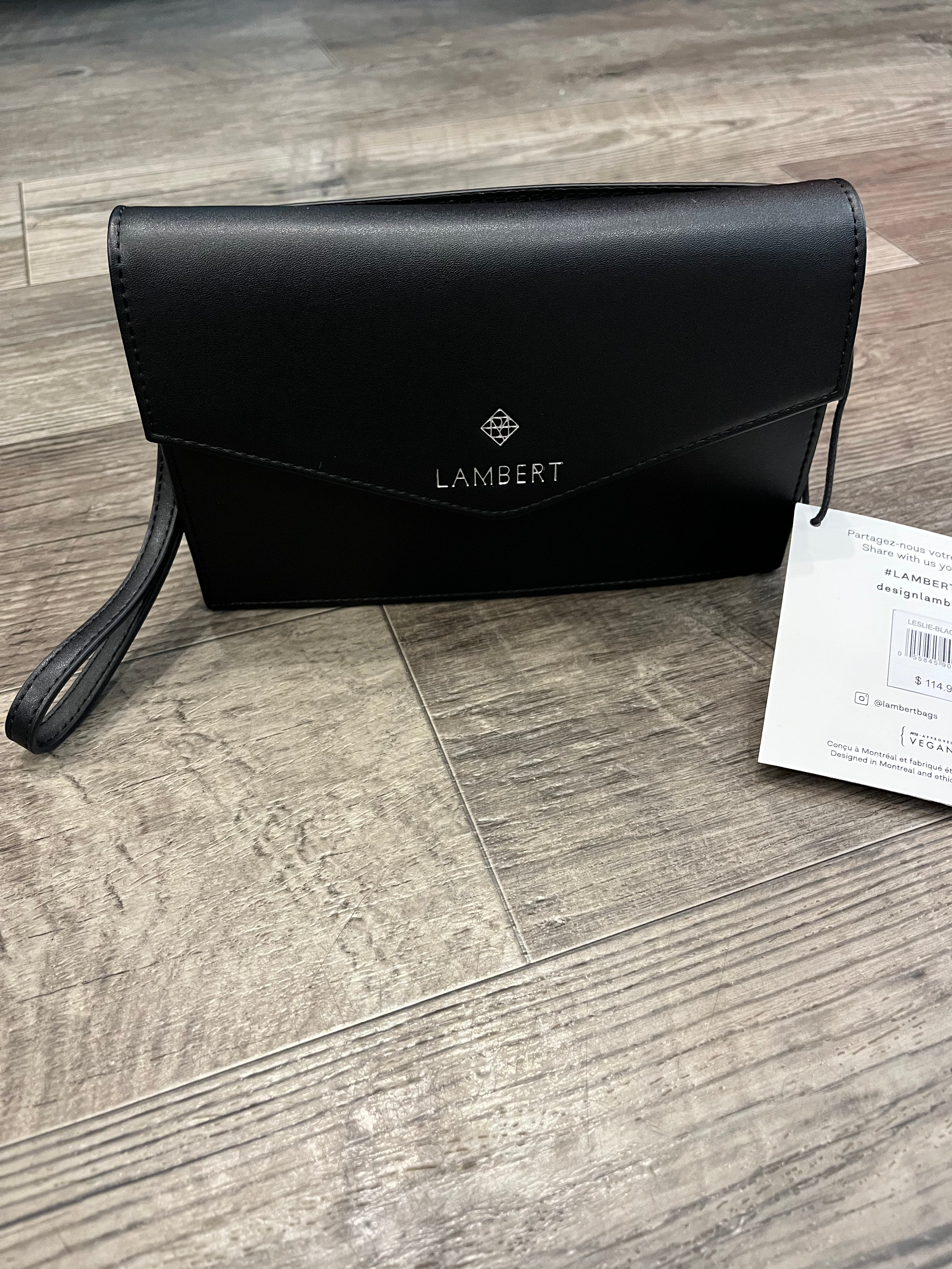 Lambert Leslie Black Smooth Clutch