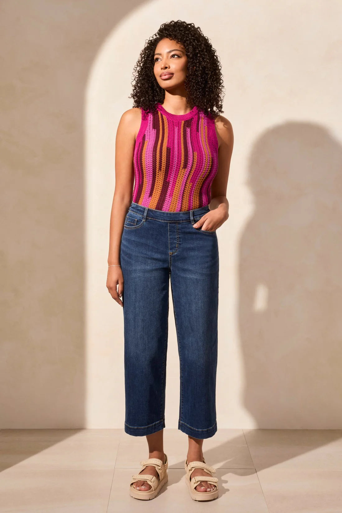 Tribal 57080 Stormyblue Audrey Pull On Flare Jeans