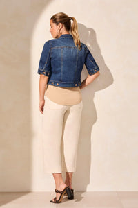 Tribal 57130 Elbow Slv Demin Jacket