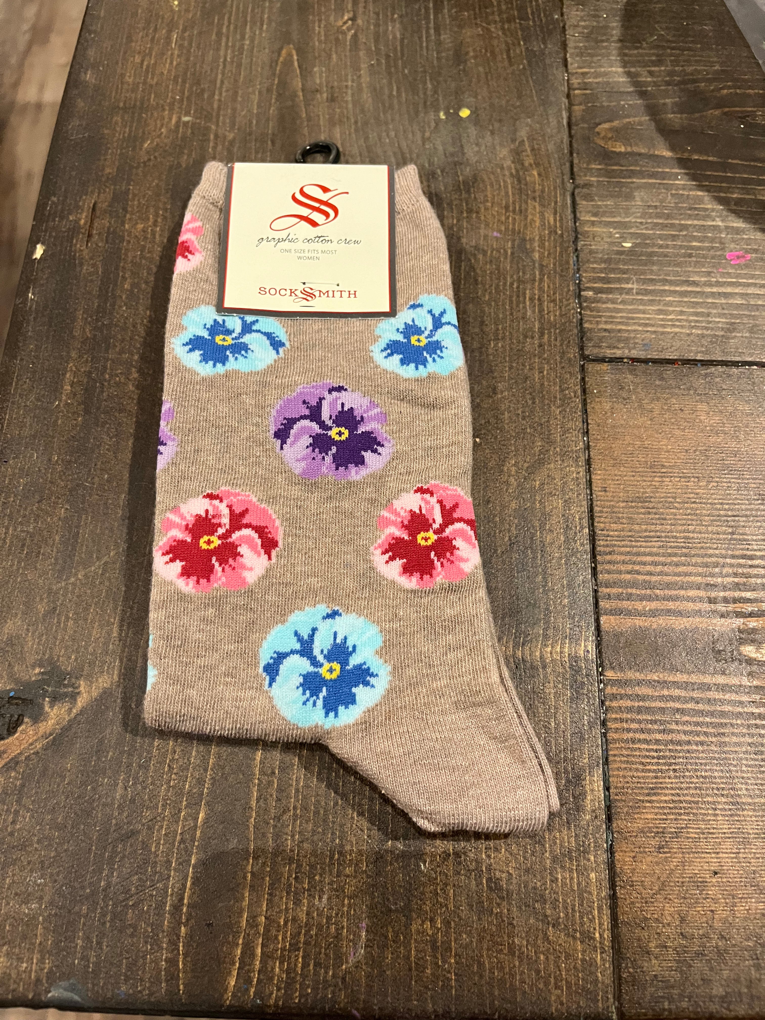 Sock Smith Blooming Pansies Socks