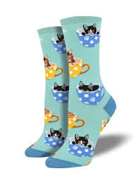 Sock Smith Cats in Teacups Socks