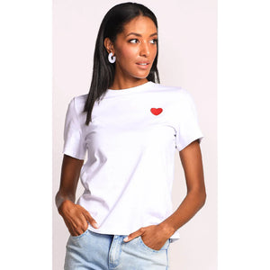 Pink Martini TO- 230513 White Heart T-Shirt