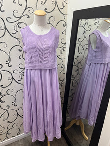 Me & Gee L-6190 Lilac Dress with Knit Vest