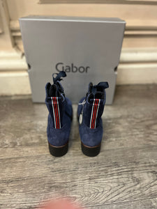 Gabor 31.711.16 Navy Suede Lace Boot